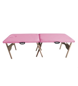 Maca de Madeira Portátil Com Orifício Estofado Rosa MT-02RO - Best Pro